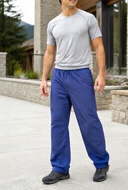 Old Navy Mens Large Quick Dry Nylon Pants Blue Elastic Waist Outdoor Hiking